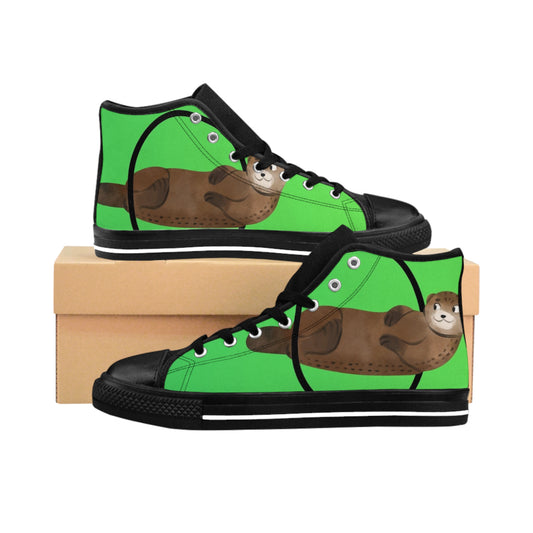 GREEN OTTER WOMEEN'S HIGH-TOP SNEAKERS