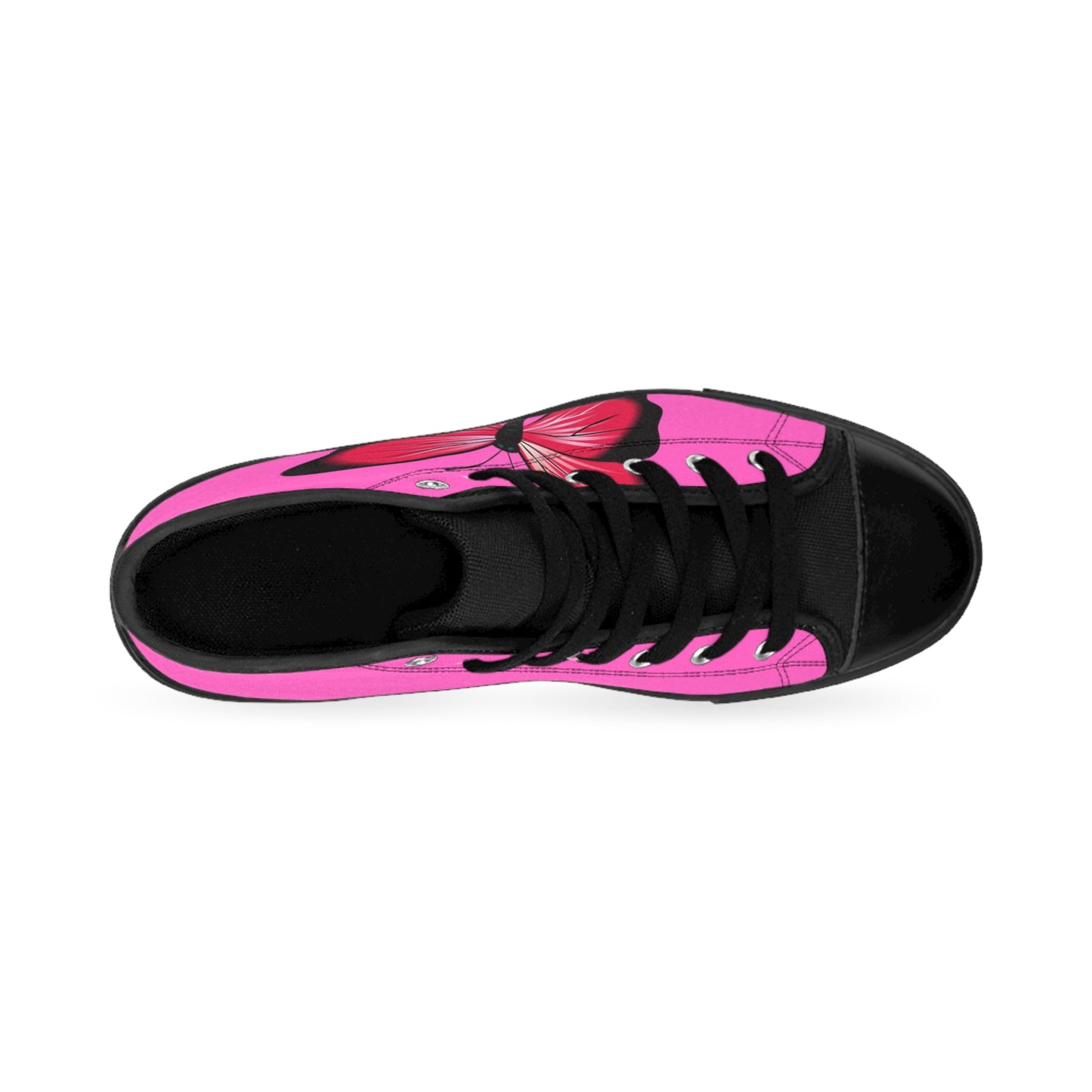 PINK BUTTERFLY WOMEN'S HIGH-TOP SNEAKERS